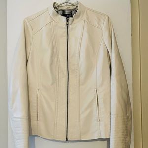 A.N.A Faux White Leather Jacket